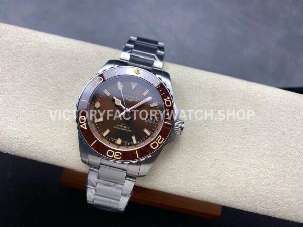 GR Factory Longines HydroConquest GMT L3.790.4.66.6 41mm Full Steel Brown Dial (9) GR Factory Longines HydroConquest GMT L3.790.4.66.6 41mm Full Steel Brown Dial