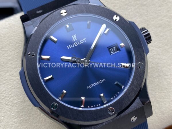 JJZ Factory Hublot Classic Fusion 542.CM.7170.LR 42mm Ceramic Rubber Strap Blue Dial