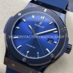 JJZ Factory Hublot Classic Fusion 542.CM.7170.LR 42mm Ceramic Rubber Strap Blue Dial
