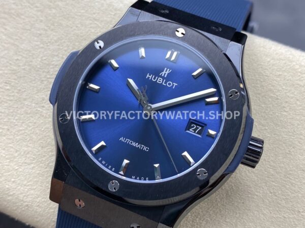 JJZ Factory Hublot Classic Fusion 542.CM.7170.LR 42mm Ceramic Rubber Strap Blue Dial