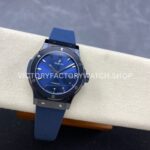 JJZ Factory Hublot Classic Fusion 542.CM.7170.LR 42mm Ceramic Rubber Strap Blue Dial