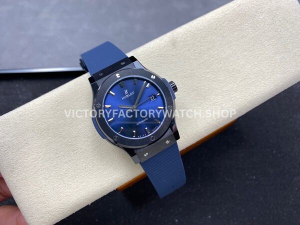 JJZ Factory Hublot Classic Fusion 542.CM.7170.LR 42mm Ceramic Rubber Strap Blue Dial