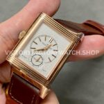 MG Factory Jaeger-LeCoultre Reverso Double-Sided Dual Time Zone Q396245J 29mm Rose Gol MG Factory Jaeger-LeCoultre Reverso Double-Sided Dual Time Zone Q396245J 29mm Rose Gold Leather Strap Grey Dial