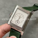 MG Factory Jaeger-LeCoultre Reverso Double-Sided Dual Time Zone Q397843J 29mm Steel Leath MG Factory Jaeger-LeCoultre Reverso Double-Sided Dual Time Zone Q397843J 29mm Steel Leather Strap Green Dial