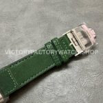 MG Factory Jaeger-LeCoultre Reverso Double-Sided Dual Time Zone Q397843J 29mm Steel Leath (8) MG Factory Jaeger-LeCoultre Reverso Double-Sided Dual Time Zone Q397843J 29mm Steel Leather Strap Green Dial