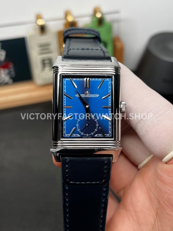 MG Factory Jaeger-LeCoultre Reverso Double-Sided Dual Time Zone Q3988481 29mm Steel Leather Strap Blue Dial (5) MG Factory Jaeger-LeCoultre Reverso Double-Sided Dual Time Zone Q3988481 29mm Steel Leather Strap Blue Dial