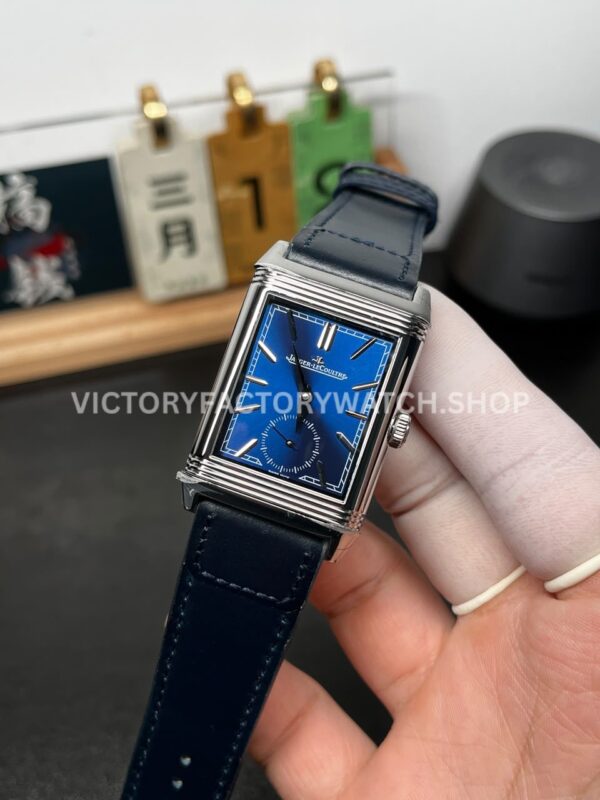 MG Factory Jaeger-LeCoultre Reverso Double-Sided Dual Time Zone Q3988481 29mm Steel Leather Strap Blue Dial (6) MG Factory Jaeger-LeCoultre Reverso Double-Sided Dual Time Zone Q3988481 29mm Steel Leather Strap Blue Dial