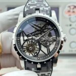 NEW Factory Roger Dubuis Excalibur Spider Tourbillon RDDBEX0393 42mm White Gold Rubber Strap Black Dia NEW Roger Dubuis Excalibur Spider RDDBEX0393 white gold black dial