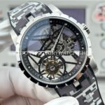 NEW Factory Roger Dubuis Excalibur Spider Tourbillon RDDBEX0393 42mm White Gold Rubber Strap Black Dia (4) NEW Factory Roger Dubuis Excalibur Spider Tourbillon RDDBEX0393 42mm White Gold Rubber Strap Black Dial