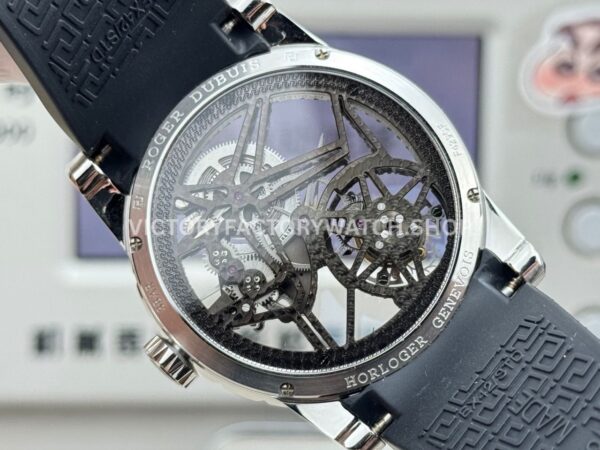 NEW Factory Roger Dubuis Excalibur Spider Tourbillon RDDBEX0393 42mm White Gold Rubber Strap Black Dia (9) NEW Factory Roger Dubuis Excalibur Spider Tourbillon RDDBEX0393 42mm White Gold Rubber Strap Black Dial