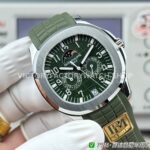 PPM Factory Patek Philippe Aquanaut 5261 40mm Steel Green Rubber Strap Green Dial (6) PPM Factory Patek Philippe Aquanaut 5261 40mm Steel Green Rubber Strap Green Dial