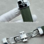 PPM Factory Patek Philippe Aquanaut 5261 40mm Steel Green Rubber Strap Green Dial (8) PPM Factory Patek Philippe Aquanaut 5261 40mm Steel Green Rubber Strap Green Dial