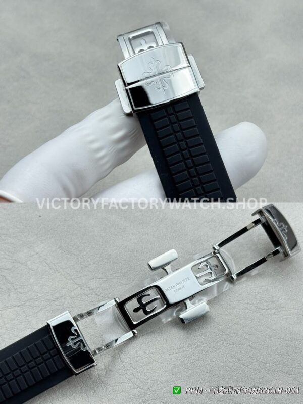 PPM Factory Patek Philippe Aquanaut 5261A-001 40mm Steel Black Rubber Strap Black Dial