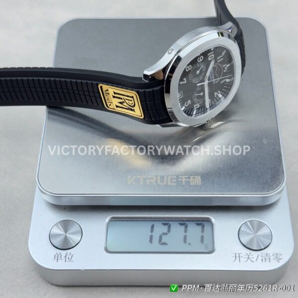 PPM Factory Patek Philippe Aquanaut 5261A-001 40mm Steel Black Rubber Strap Black Dial