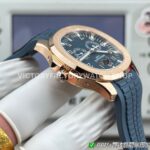 PPM Factory Patek Philippe Aquanaut 5261R-001 40mm Rose Gold Blue Rubber Strap Blue Dial