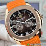PPM Factory Patek Philippe Aquanaut 5261R 40mm Rose Glod Orange Rubber Strap Brown Dial (3) PPM Factory Patek Philippe Aquanaut 5261R 40mm Rose Glod Orange Rubber Strap Brown Dial