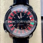 TW Factory Jacob &  Co. Casino Tourbillon CA100.40.AA.AA.ABALA 44mm Black Steel Leather Strap Black Dial