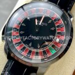 TW Factory Jacob &  Co. Casino Tourbillon CA100.40.AA.AA.ABALA 44mm Black Steel Leather Strap Black Dial