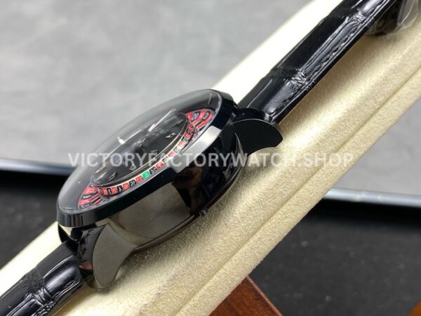 TW Factory Jacob &  Co. Casino Tourbillon CA100.40.AA.AA.ABALA 44mm Black Steel Leather Strap Black Dial