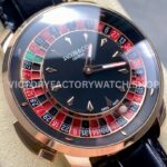 TW Factory Jacob & Co. Casino Tourbillon CA100.40.AA.AA.ABALA 44mm Rose Gold Leather Strap Black Dial