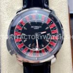 TW Factory Jacob & Co. Casino CA100.40.AA.AA.ABALA 44mm Steel Leather Strap Black Dial