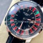 TW Factory Jacob & Co. Casino CA100.40.AA.AA.ABALA 44mm Steel Leather Strap Black Dial