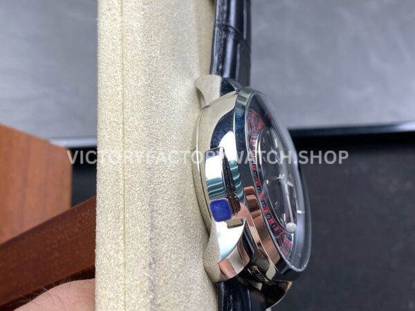 TW Factory Jacob & Co. Casino CA100.40.AA.AA.ABALA 44mm Steel Leather Strap Black Dial