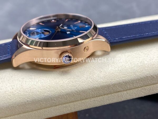 TW Factory Jaeger-LeCoultre Master Calendar Q1552520 39mm Rose Gold Blue Dial (2) TW Factory Jaeger-LeCoultre Master Calendar Q1552520 39mm Rose Gold Leather Strap Blue Dial