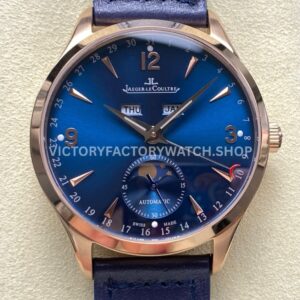 TW Factory Jaeger-LeCoultre Master Calendar Q1552520 39mm Rose Gold Blue Dial (4) TW Factory Jaeger-LeCoultre Master Calendar Q1552520 39mm Rose Gold Leather Strap Blue Dial