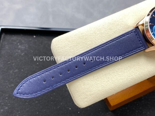 TW Factory Jaeger-LeCoultre Master Calendar Q1552520 39mm Rose Gold Blue Dial (6) TW Factory Jaeger-LeCoultre Master Calendar Q1552520 39mm Rose Gold Leather Strap Blue Dial