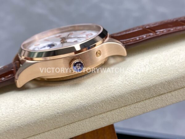 TW Factory Jaeger-LeCoultre Master Calendar Q1552520 39mm Rose Gold Leather Strap Silver Dial