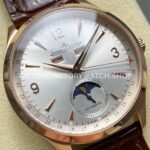 TW Factory Jaeger-LeCoultre Master Calendar Q1552520 39mm Rose Gold Leather Strap Silver Dial