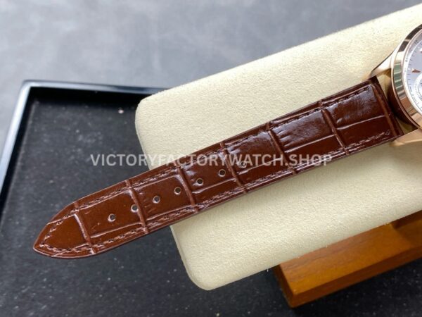 TW Factory Jaeger-LeCoultre Master Calendar Q1552520 39mm Rose Gold Leather Strap Silver Dial