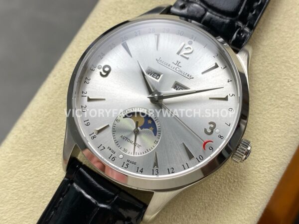 TW Factory Jaeger-LeCoultre Master Calendar Q4148480 39mm Steel Leather Strap White Dial (3) TW Factory Jaeger-LeCoultre Master Calendar Q4148480 39mm Steel Leather Strap White Dial