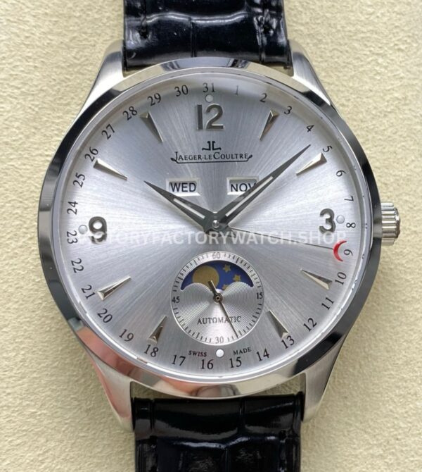 TW Factory Jaeger-LeCoultre Master Calendar Q4148480 39mm Steel Leather Strap White Dial (4) TW Factory Jaeger-LeCoultre Master Calendar Q4148480 39mm Steel Leather Strap White Dial