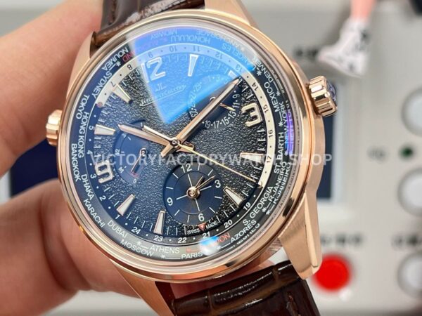 TW Factory Jaeger-LeCoultre Polaris Geographic Wt 42mm Rose Gold Blue Dial