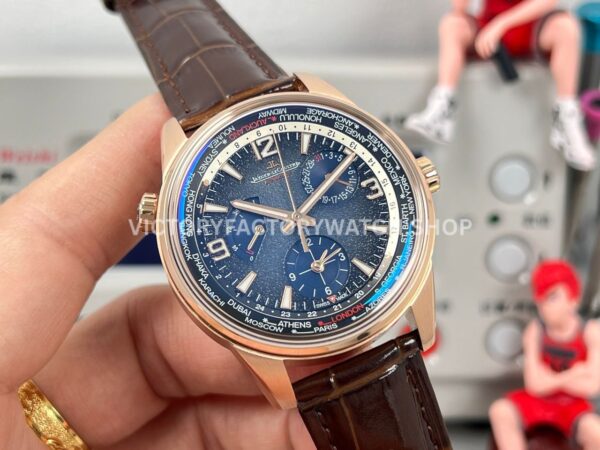 TW Factory Jaeger-LeCoultre Polaris Geographic Wt 42mm Rose Gold Blue Dial