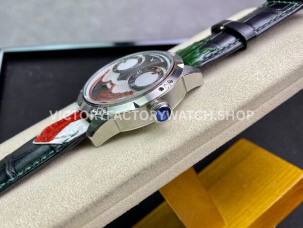 TW Factory Konstantin Chaykin Joker 42mm Steel Leather Strap Joker Face Dial (5) TW Factory Konstantin Chaykin Joker 42mm Steel Leather Strap Joker Face Dial