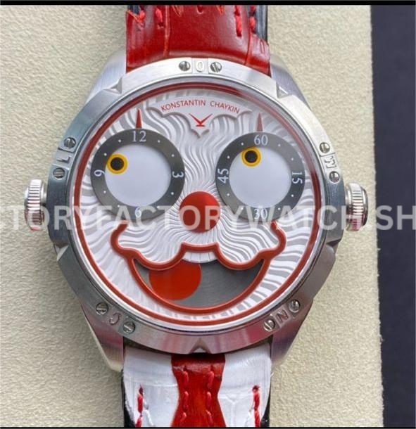 TW Factory Konstantin Chaykin Joker 42mm Steel Leather Strap Joker Face Dial (7) TW Factory Konstantin Chaykin Joker 42mm Steel Leather Strap Joker Face Dial