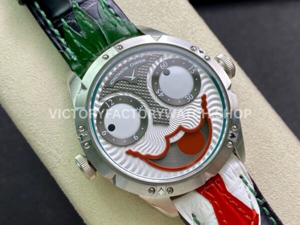 TW Factory Konstantin Chaykin Joker 42mm Steel Leather Strap Joker Face Dial (7) TW Factory Konstantin Chaykin Joker 42mm Steel Leather Strap Joker Face Dial