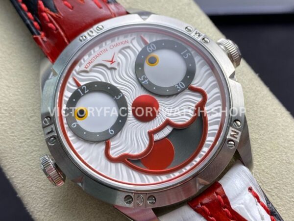 TW Factory Konstantin Chaykin Joker 42mm Steel Leather Strap Joker Face Dial (9) TW Factory Konstantin Chaykin Joker 42mm Steel Leather Strap Joker Face Dial