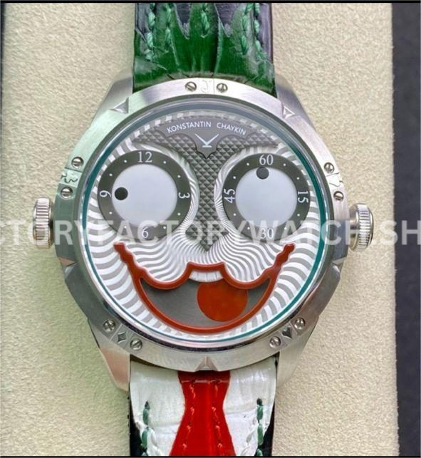 TW Factory Konstantin Chaykin Joker 42mm Steel Leather Strap Joker Face Dial (9) TW Factory Konstantin Chaykin Joker 42mm Steel Leather Strap Joker Face Dial