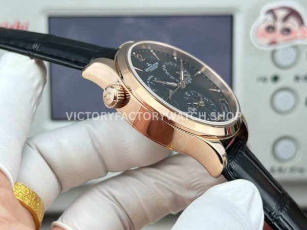 TWA Factory Jaeger-LeCoultre Master Geographic 142.240.927SB 39mm Rose Gold Leather Strap Black Dial (7) TWA Factory Jaeger-LeCoultre Master Geographic 142.240.927SB 39mm Rose Gold Leather Strap Black Dial