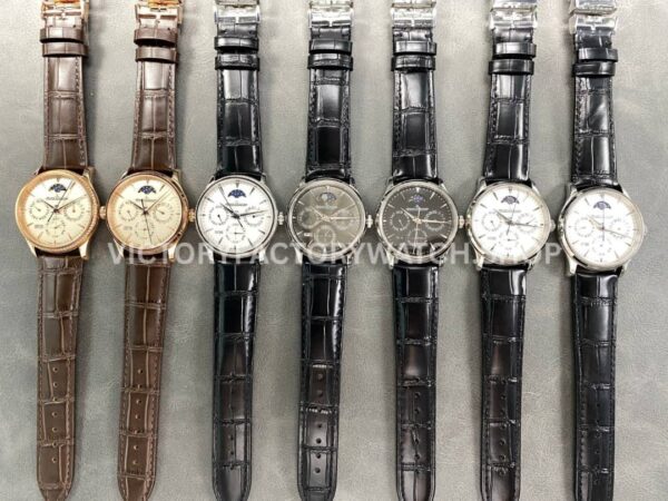 V9 Factory Jaeger-LeCoultre Master Ultra Thin Perpetual 1303501 White Gold Diamond Bezel Silver D (4) V9 Factory Jaeger-LeCoultre Master Ultra Thin Perpetual 1303501 39mm White Gold Diamond Bezel Silver Dial