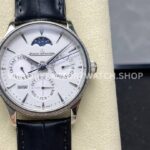 V9 Factory Jaeger-LeCoultre Master Ultra Thin Perpetual 1303501 White Gold Diamond Bezel Silver Dia (1) V9 Factory Jaeger-LeCoultre Master Ultra Thin Perpetual 1303501 39mm White Gold Diamond Bezel Silver Dial