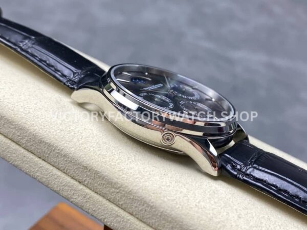 V9 Factory Jaeger-LeCoultre Master Ultra Thin Perpetual 130354j 39mm Steel Leather Strap Grey Dial