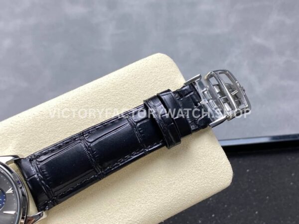 V9 Factory Jaeger-LeCoultre Master Ultra Thin Perpetual 130354j 39mm Steel Leather Strap Grey Dial