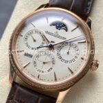 V9 Factory Jaeger-LeCoultre Master Ultra Thin Perpetual Q1302501 Rose Gold Diamond Bezel White Dia (7) V9 Factory Jaeger-LeCoultre Master Ultra Thin Perpetual Q1302501 39mm Rose Gold Diamond Bezel White Dial