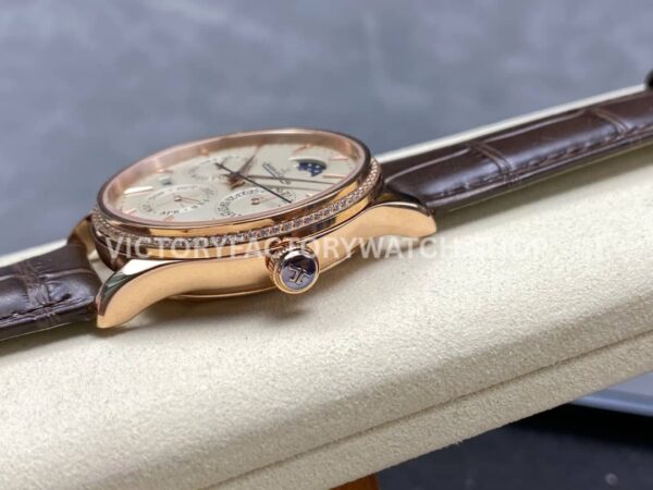 V9 Factory Jaeger-LeCoultre Master Ultra Thin Perpetual Q1302501 Rose Gold Diamond Bezel White Dia (8) V9 Factory Jaeger-LeCoultre Master Ultra Thin Perpetual Q1302501 39mm Rose Gold Diamond Bezel White Dial