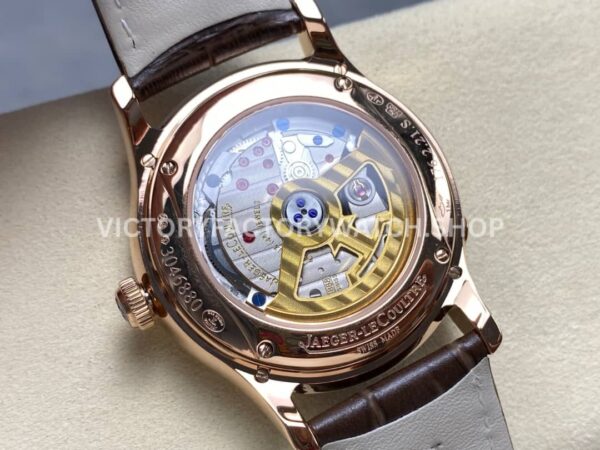 V9 Factory Jaeger-LeCoultre Master Ultra Thin Perpetual Q1302501 Rose Gold Diamond Bezel White Dia (9) V9 Factory Jaeger-LeCoultre Master Ultra Thin Perpetual Q1302501 39mm Rose Gold Diamond Bezel White Dial